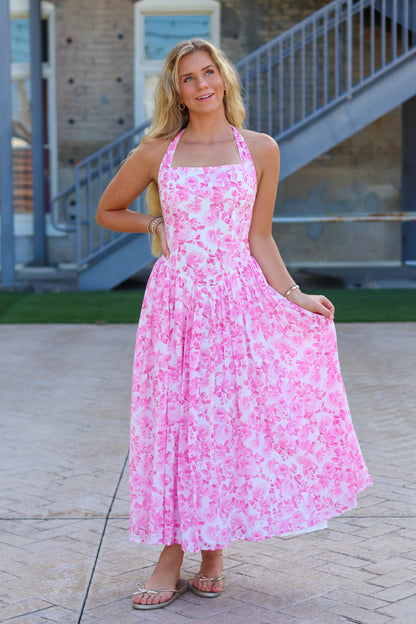 Shayla Halter Midi Dress