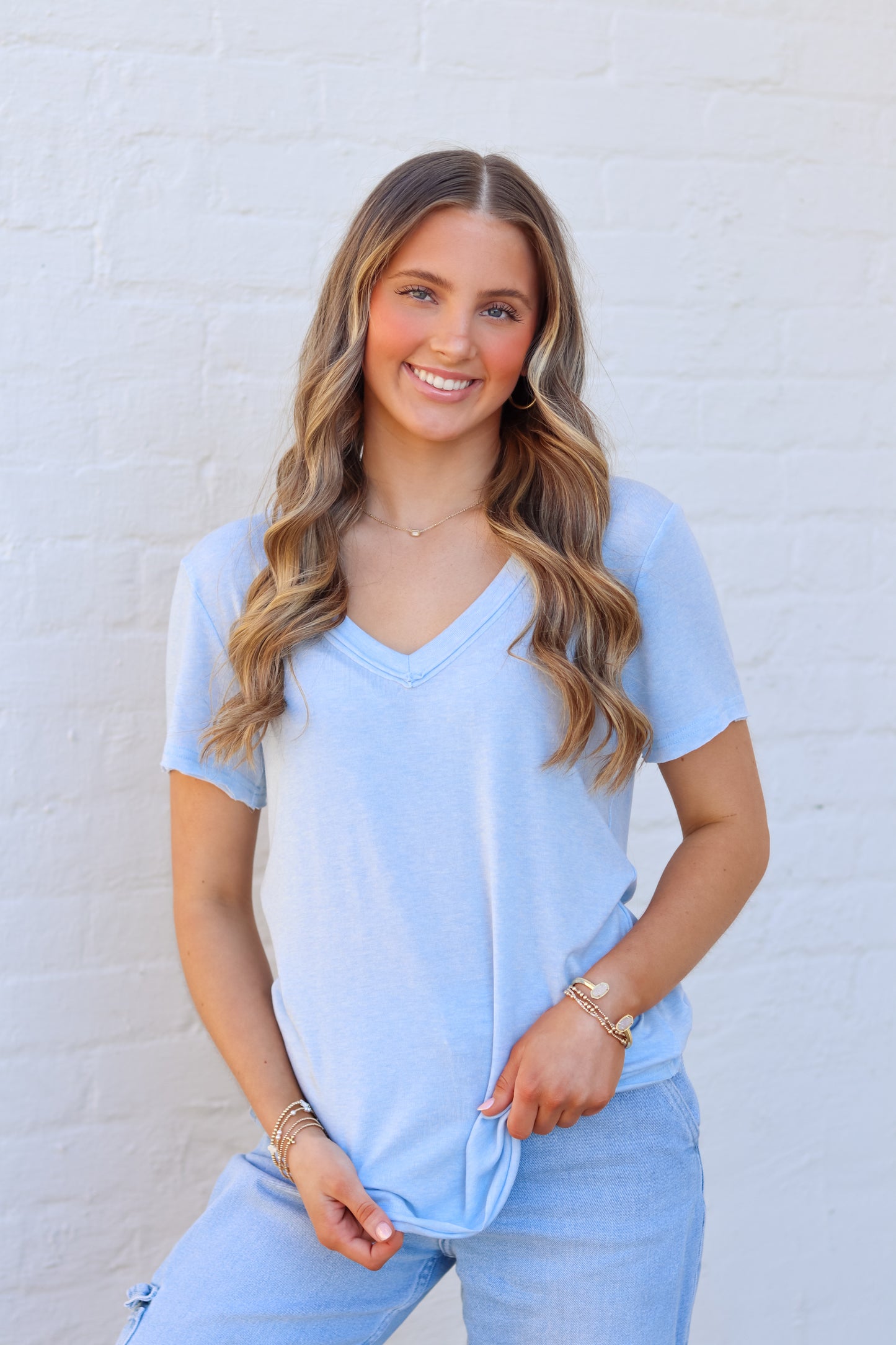 Lilia Top - Powder Blue