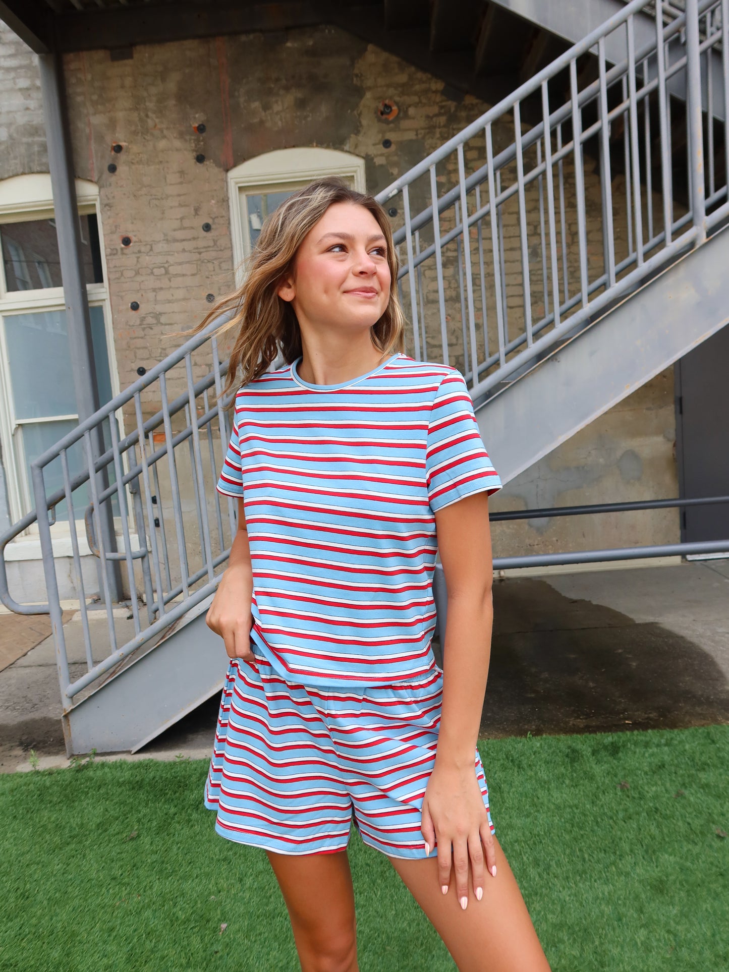 Retro Striped Baby Tee