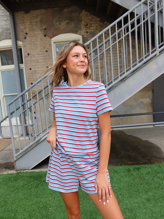 Retro Striped Baby Tee