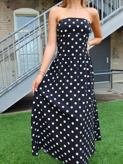 Zaria Polka Dot Midi Dress