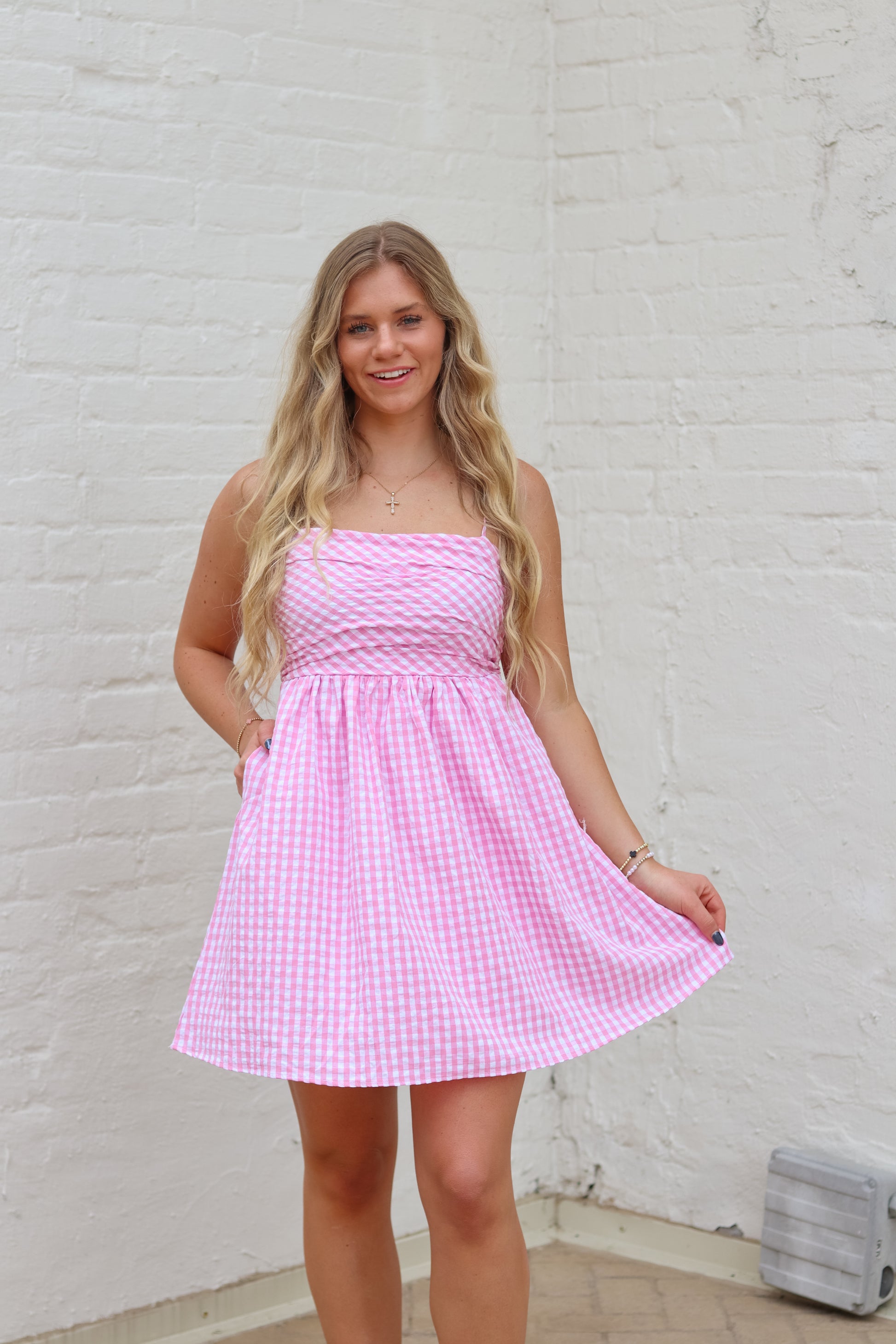 Gracie Gingham Mini Dress – Astraea Boutique Gracie Gingham Mini Dress – Astraea Boutique