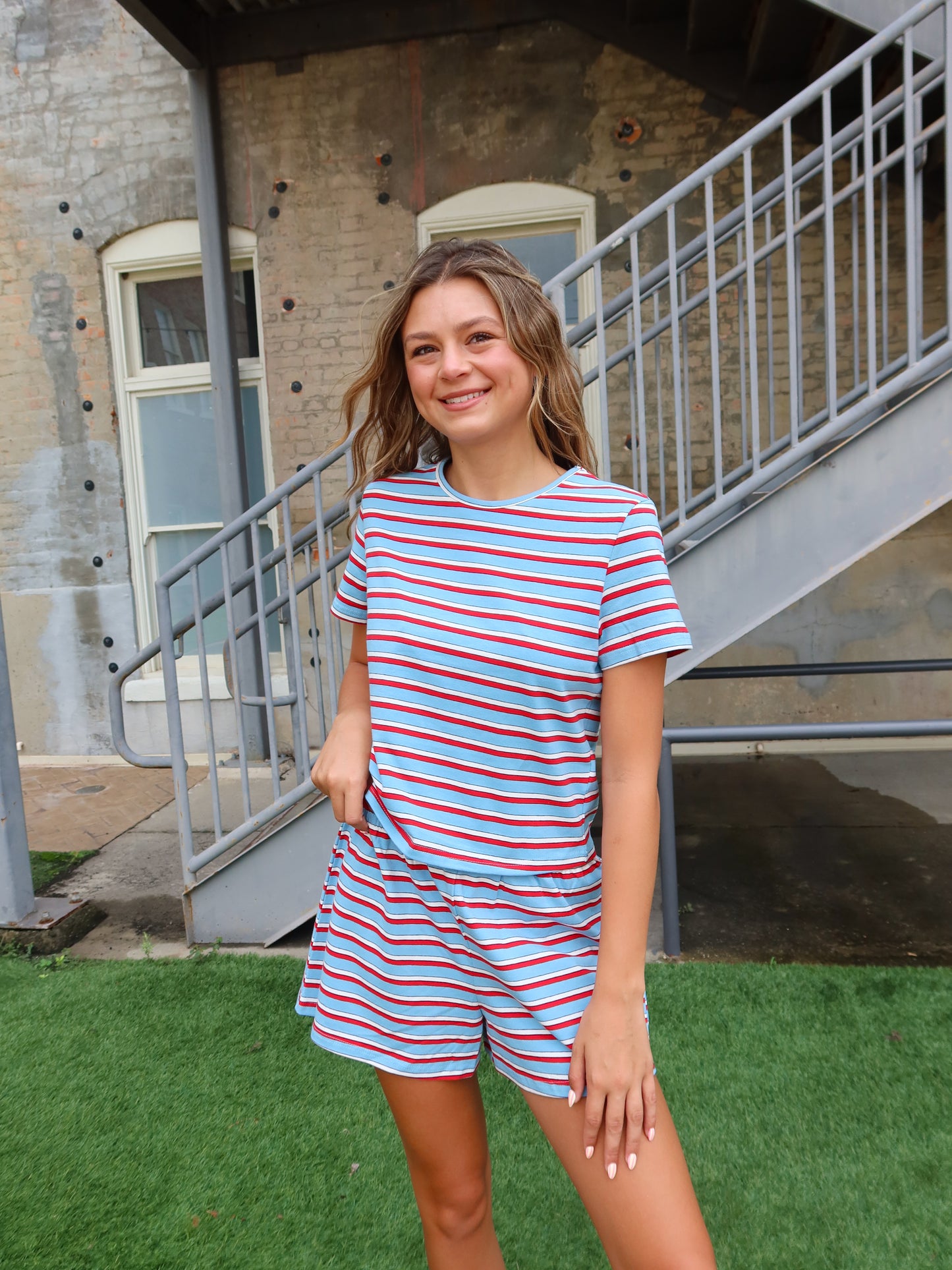 Retro Striped Shorts