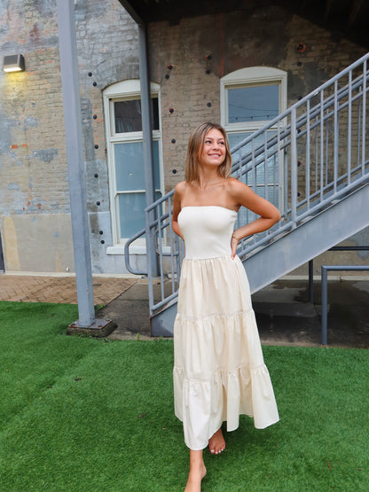 Indie Strapless Midi Dress