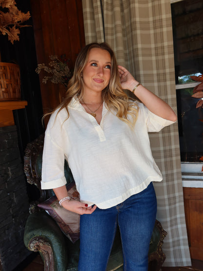 Lenny Oversized Collared Blouse