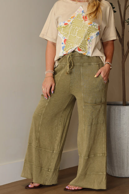 Swept Away Pants - Olive