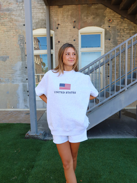 USA Mockneck Tee