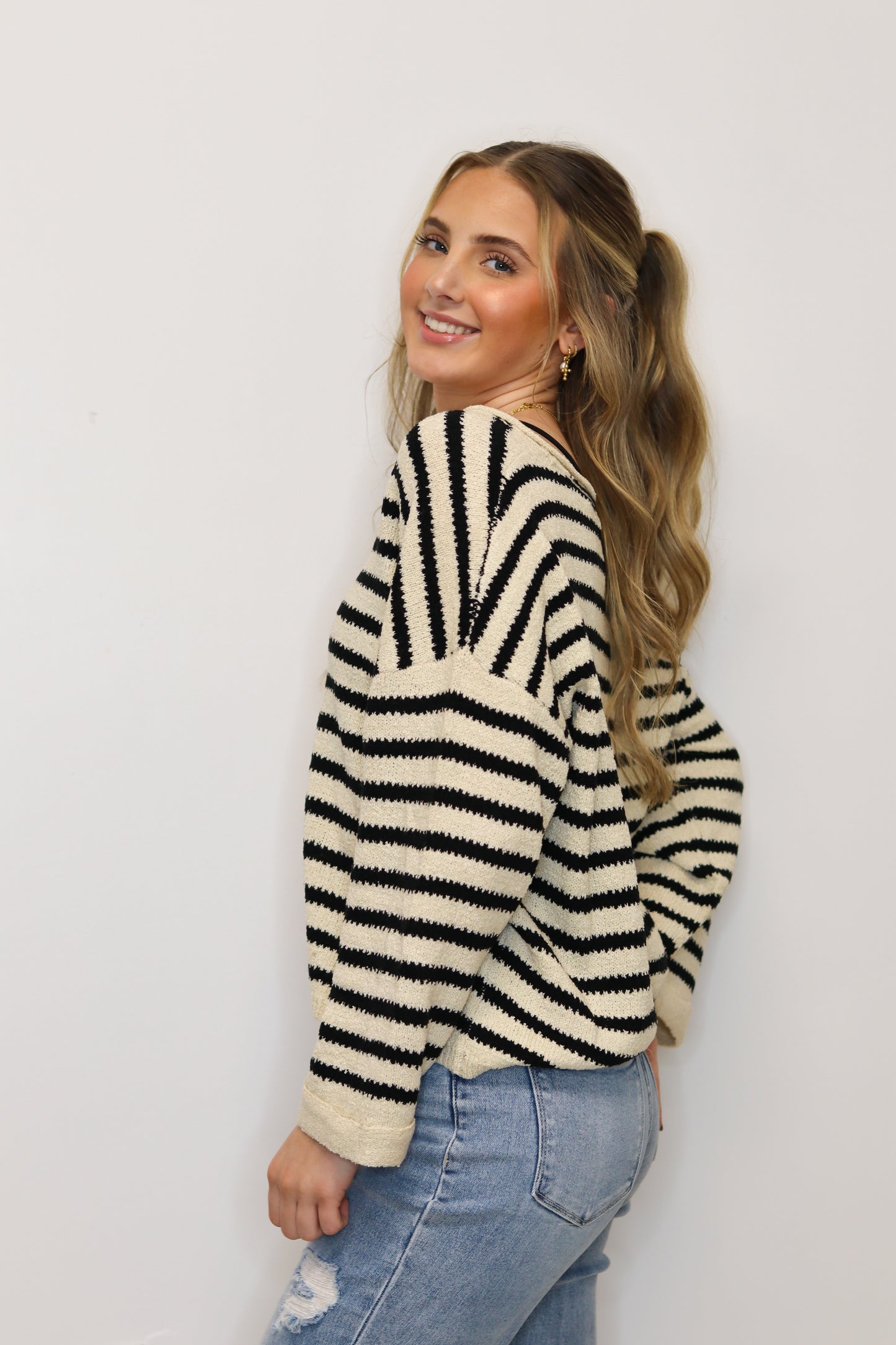 Stripe Up Knit Sweater