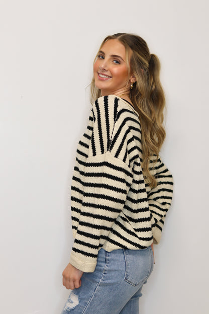 Stripe Up Knit Sweater