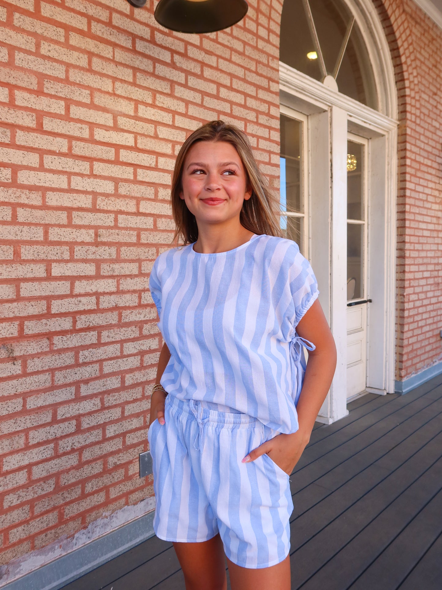 Callum Striped Short Set