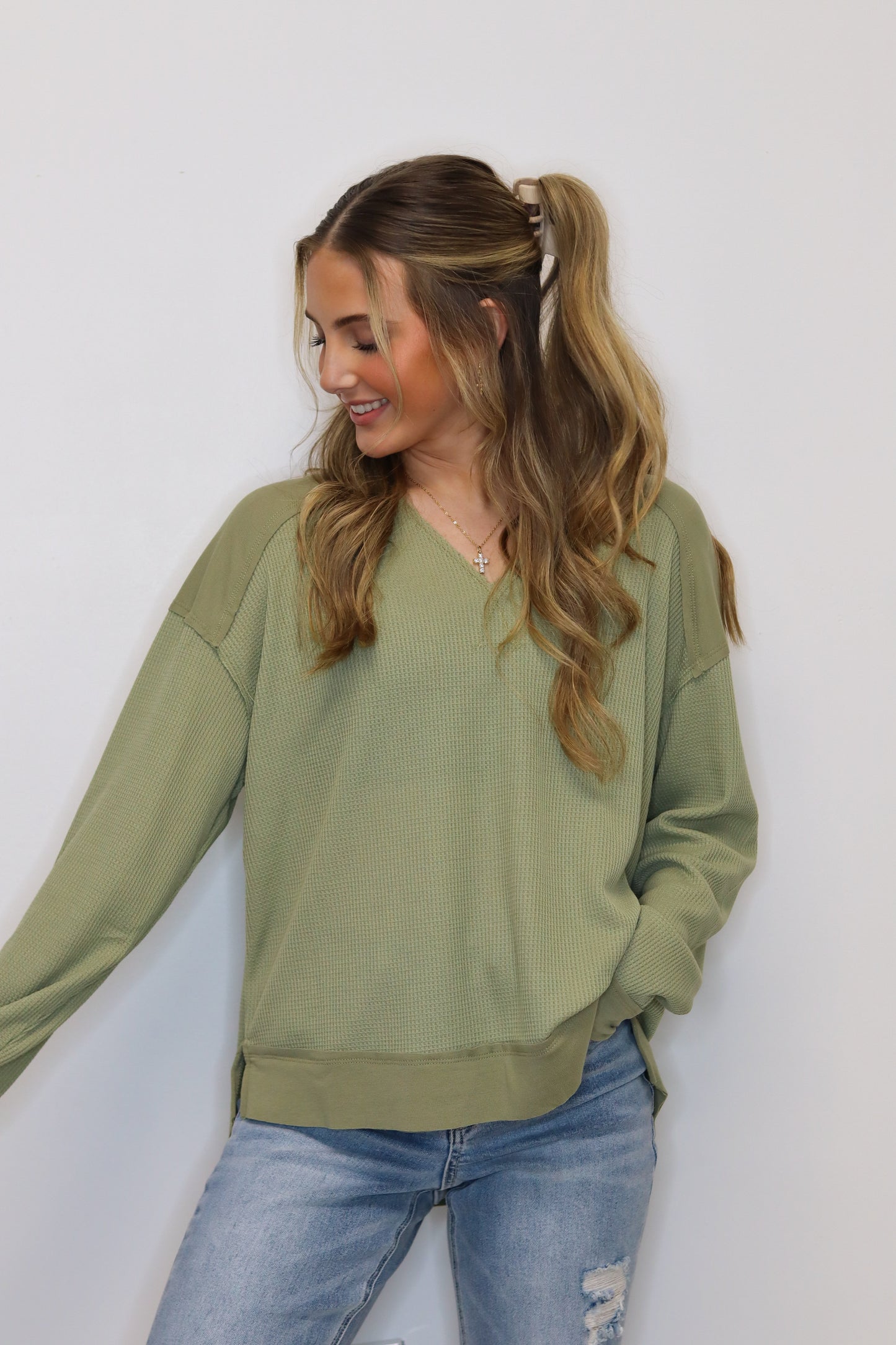 Olive Groove Top