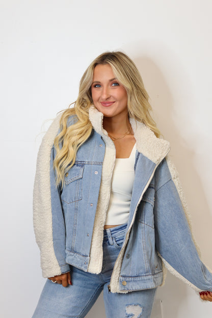 Sherpa Lined Denim Jacket