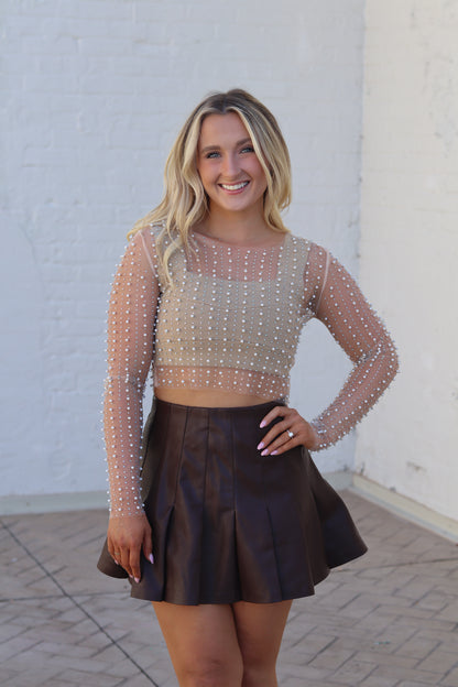 Leather Skater Skirt