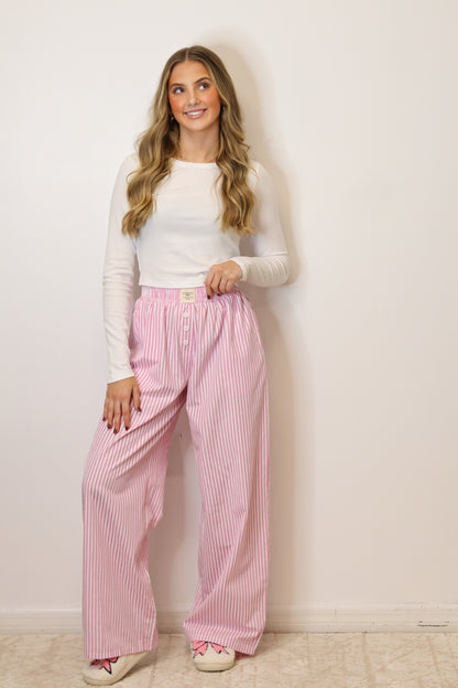 Pink Stripe Everyday Boxer Pants