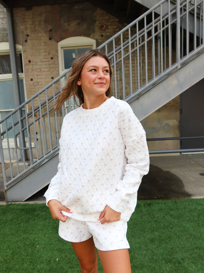 American Flag Quilted Sweatshirt