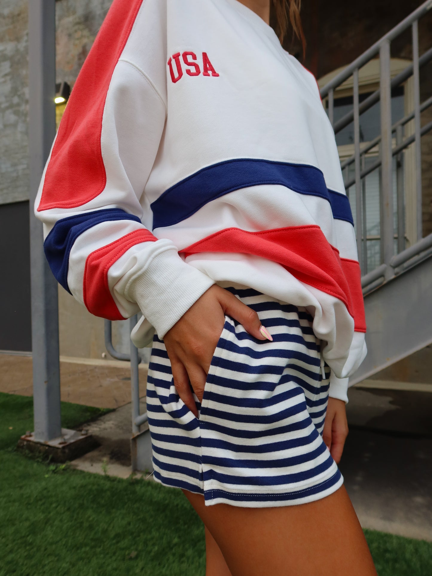 Americana Striped Shorts