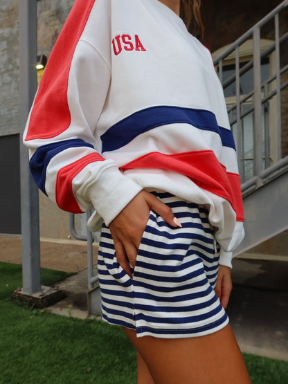 Americana Striped Shorts