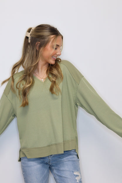 Olive Groove Top