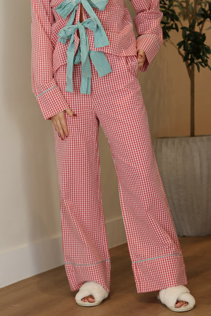 Gingham Checker Christmas PJs