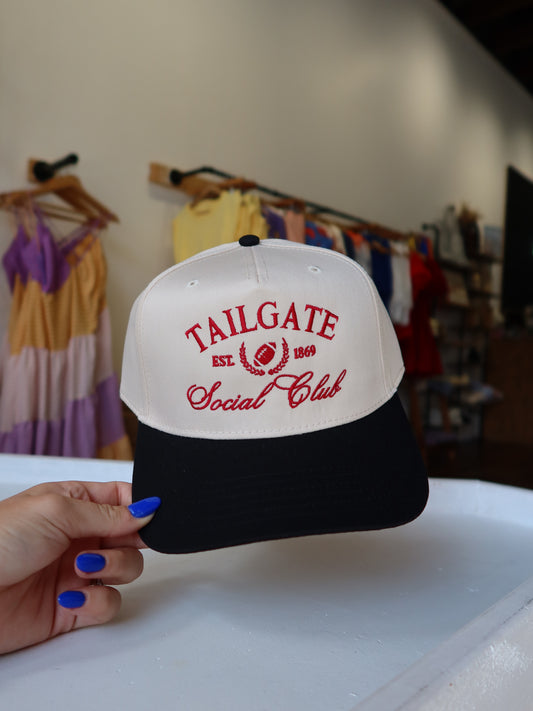 Tailgate Social Club Trucker Hat (Red & Black)