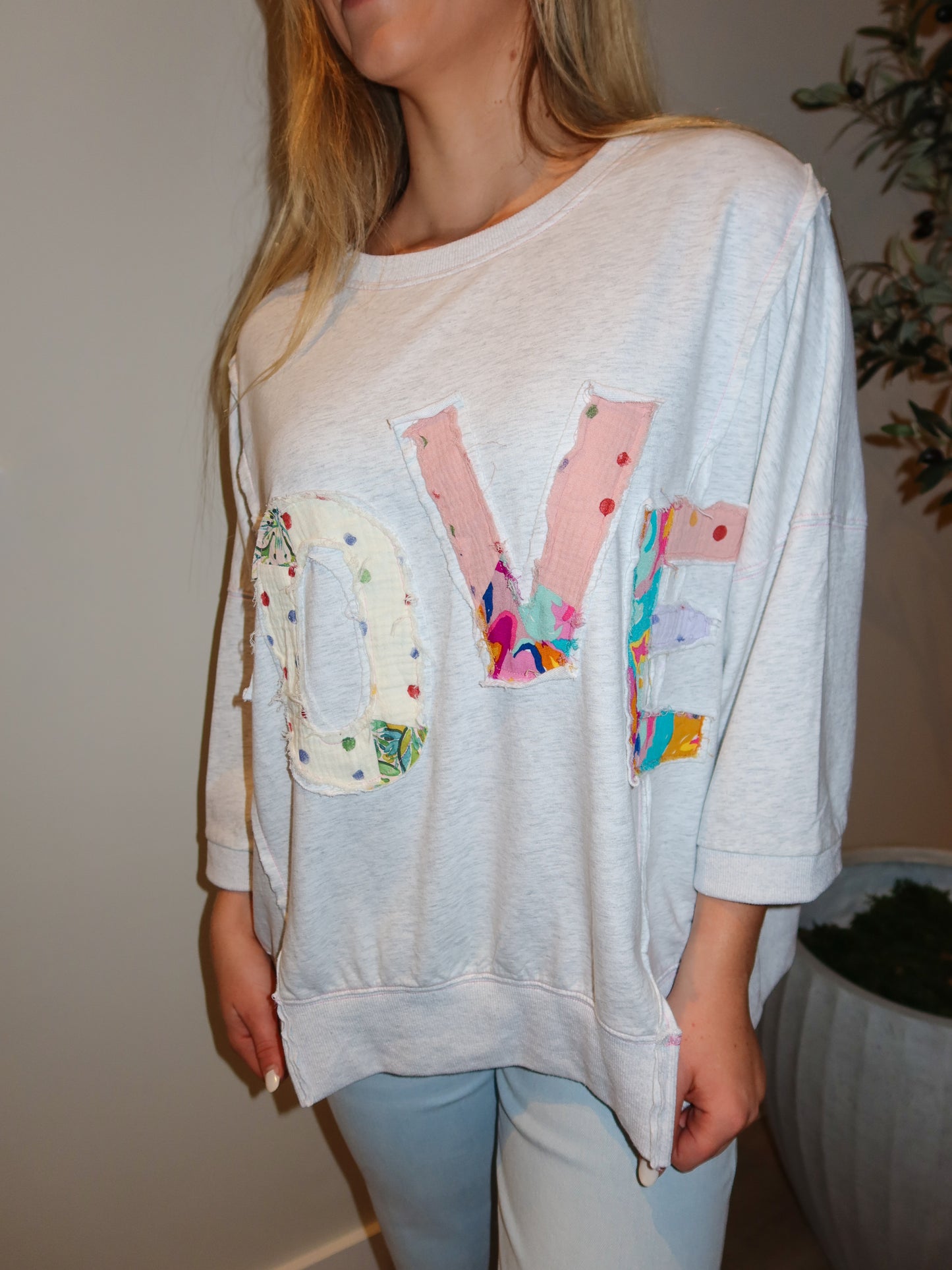 LOVE Patchwork Top