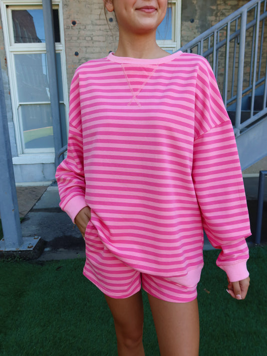 Lola Striped Long Sleeve Knit Top