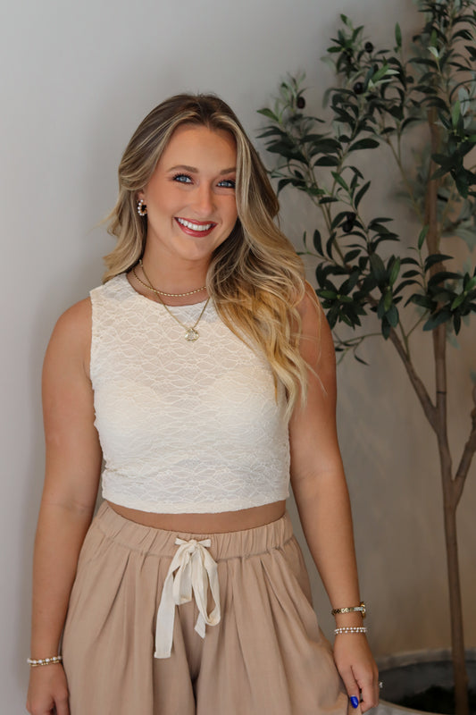 Jessie Lace Knit Tank