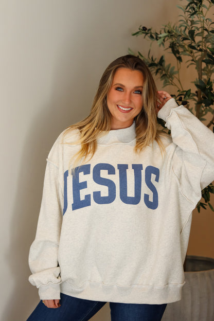 'JESUS & GOD IS GOOD' Mock Neck Sweatshirt (Reversible)