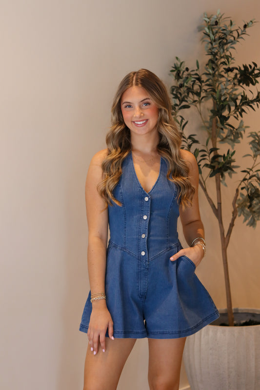 Maribel Denim Romper