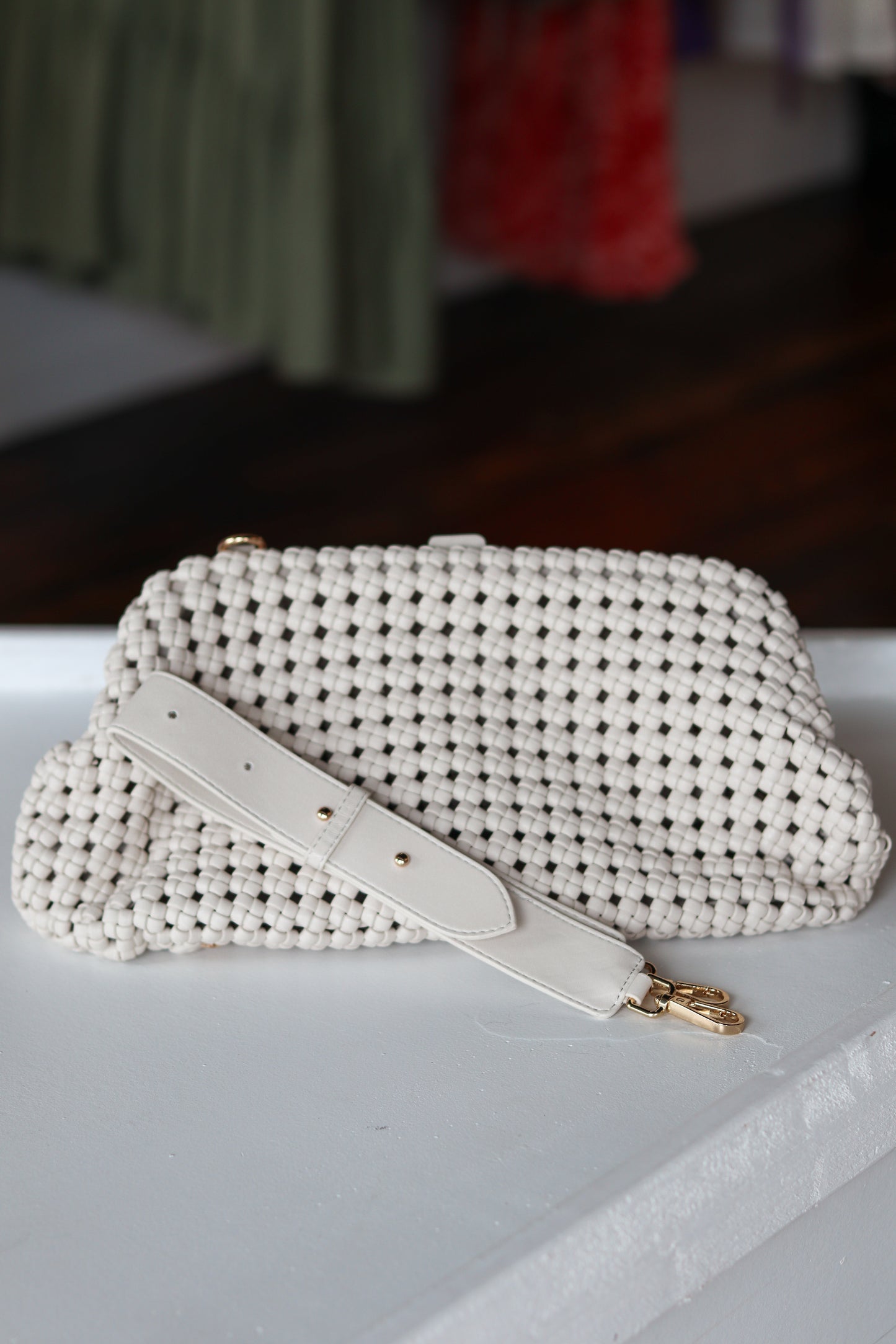 BC Large Braided Weave Clutch