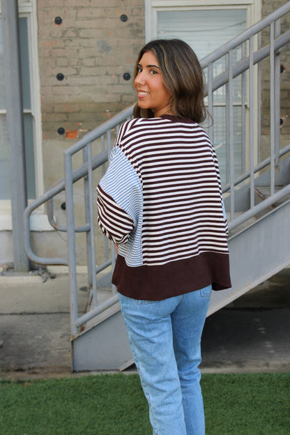 Iris Striped Sweatshirt