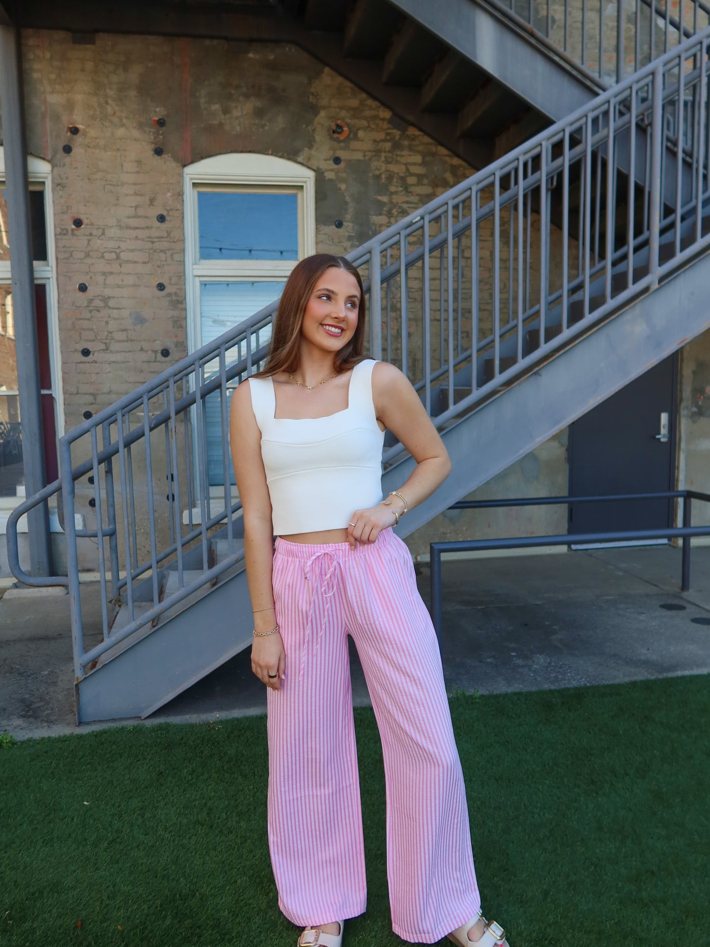 Drift Drawstring Striped Pants