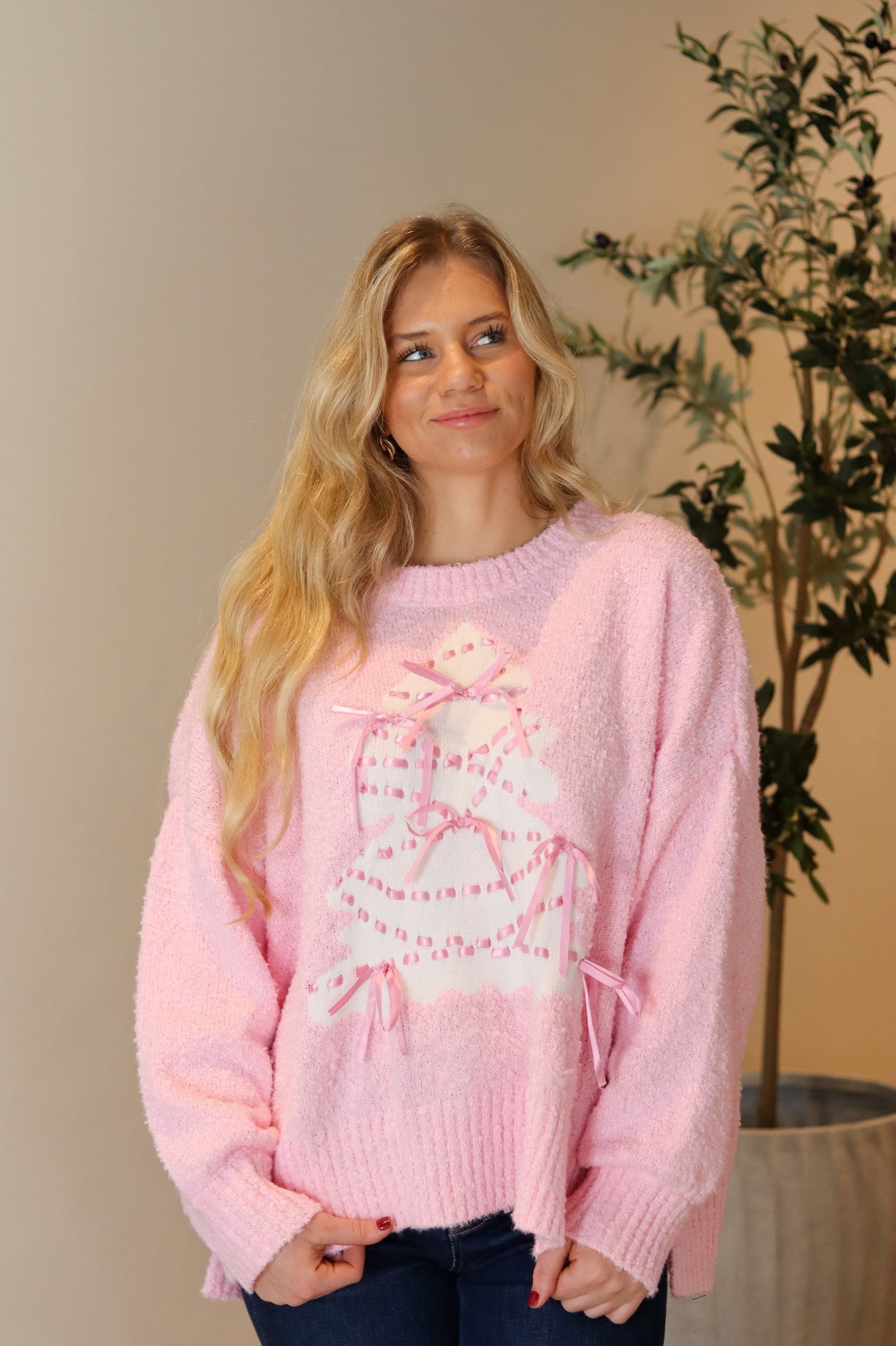 Coquette Christmas Tree Sweater