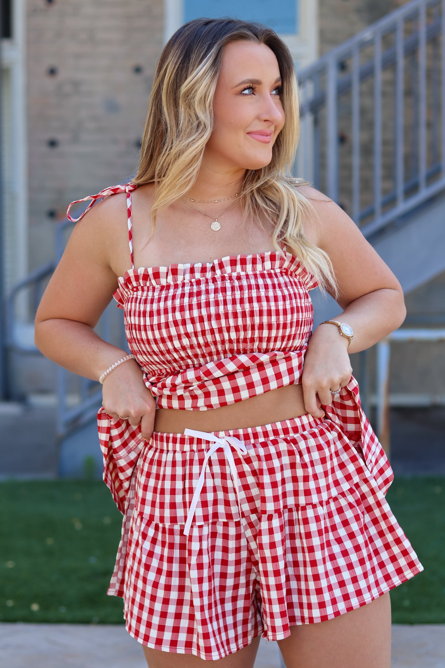 Lanie Gingham Set