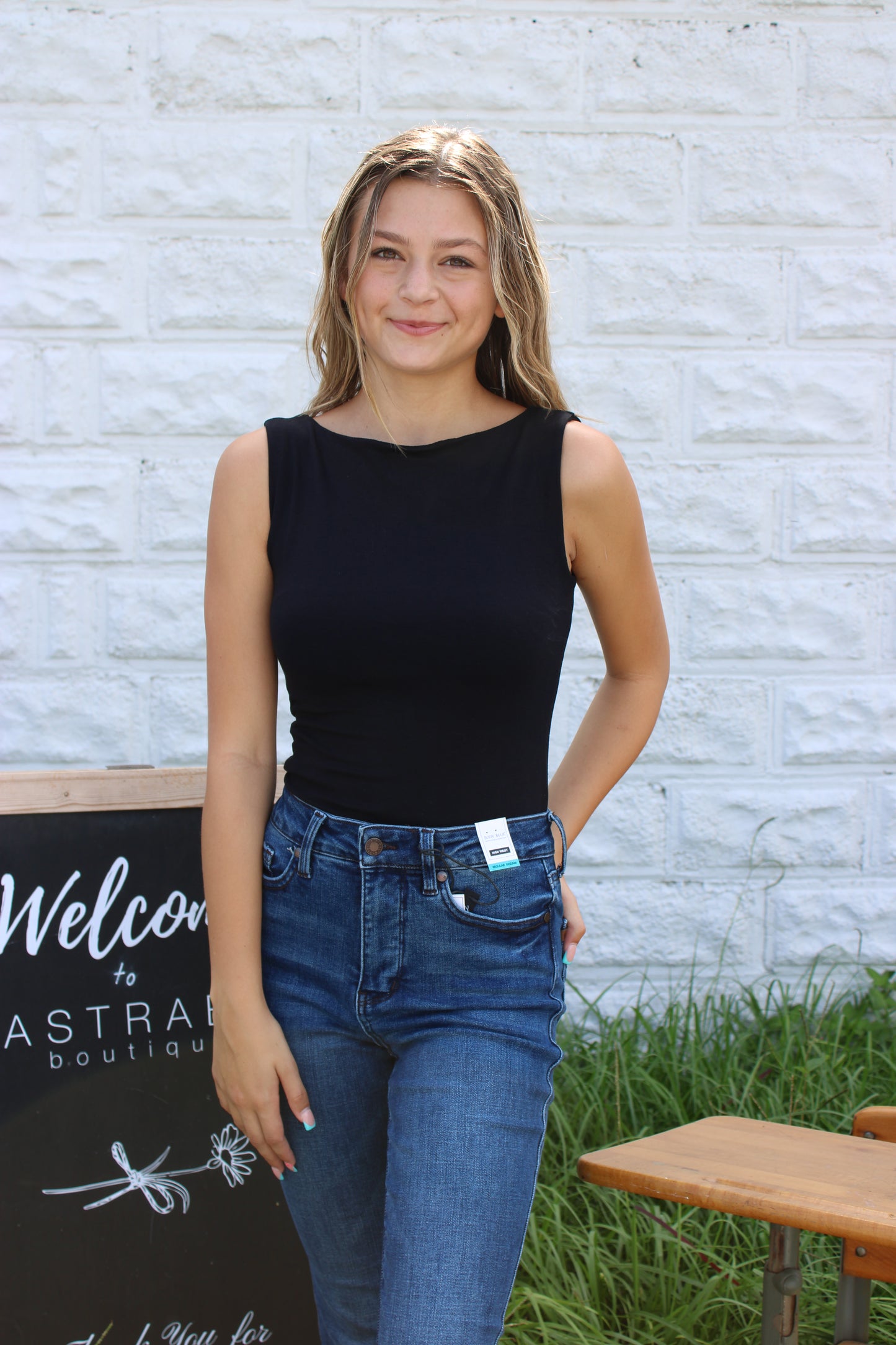 Calla Boatneck Body Suit - Black