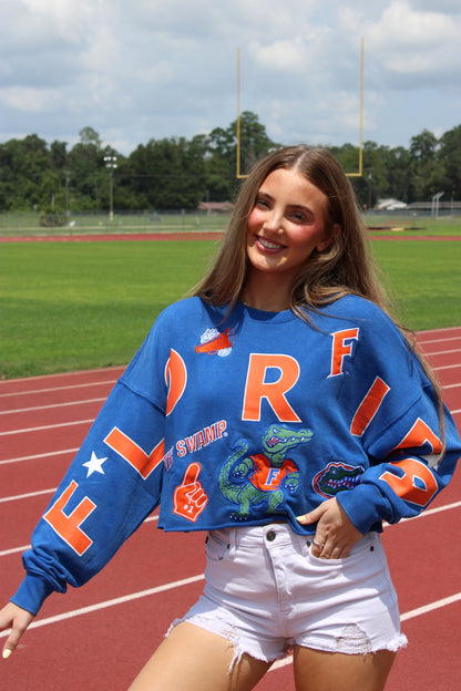 Florida Girl Patched Sweater