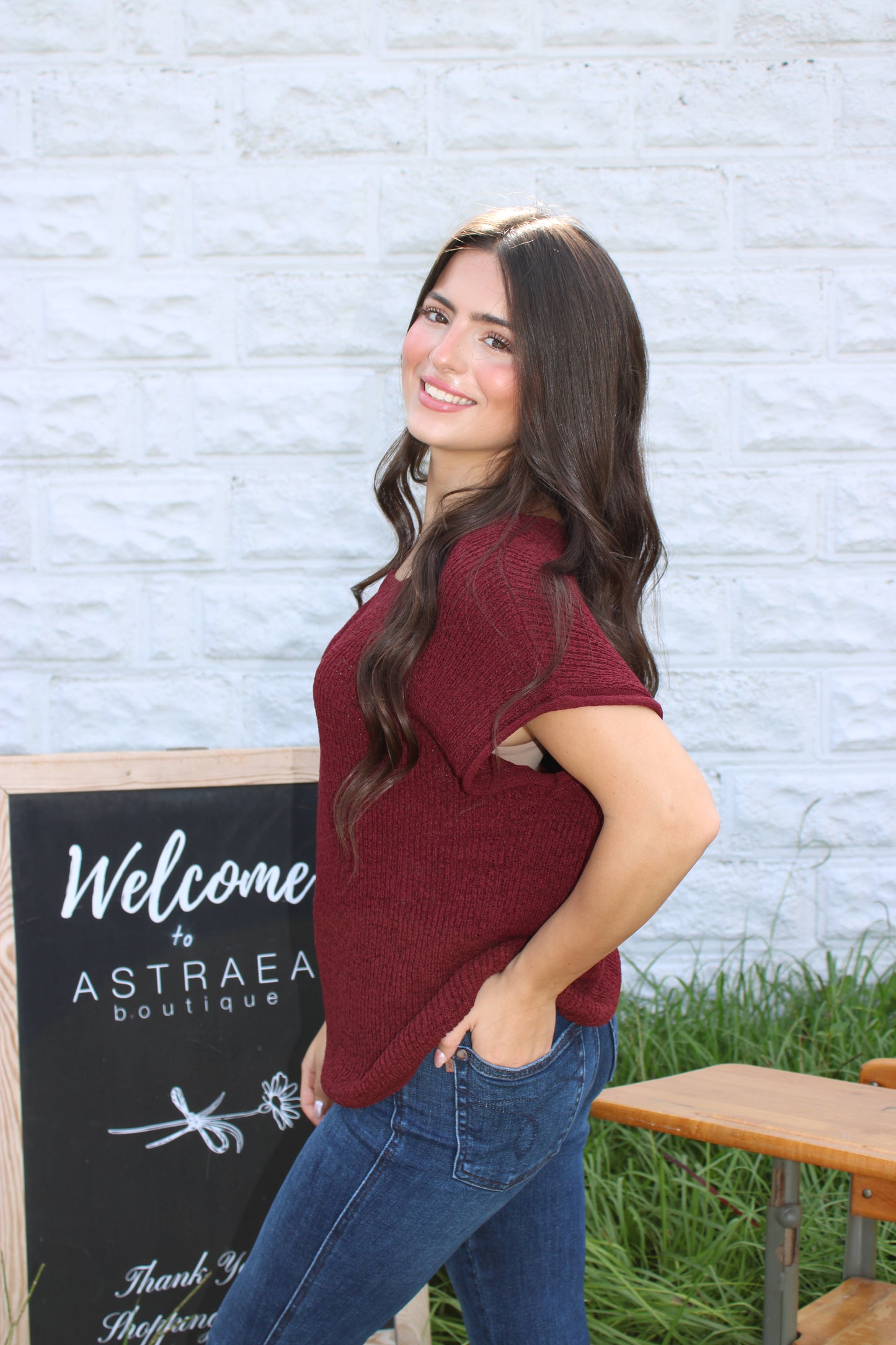 Andy Crew Neck Knit Top