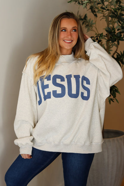 'JESUS & GOD IS GOOD' Mock Neck Sweatshirt (Reversible)