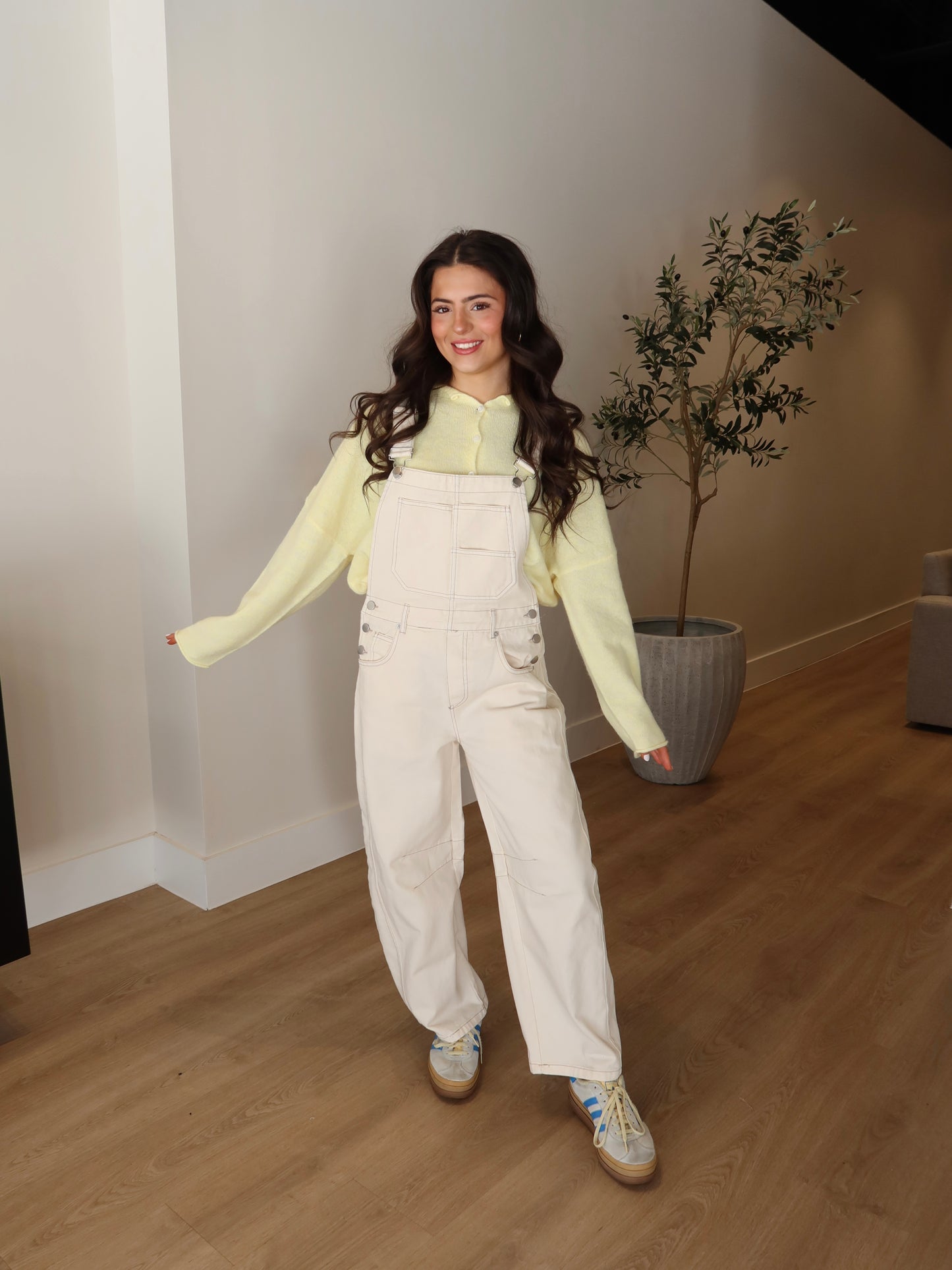 Ari Wide Leg Barrel Overalls