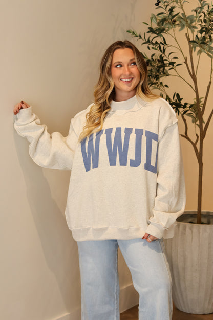 'WWJD & AMEN' Mock Neck Sweatshirt (Reversible)