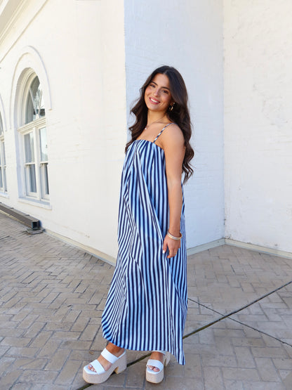 Eadie Striped Midi Dress