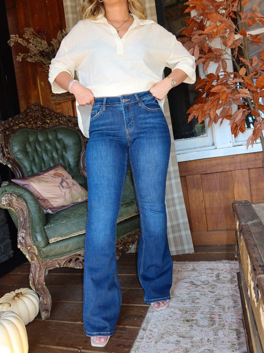 Brinsley Mid Rise Flare Jeans