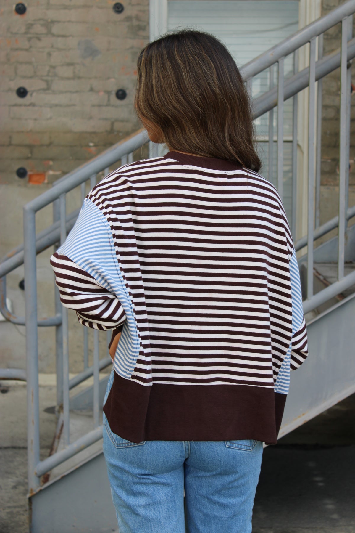 Iris Striped Sweatshirt