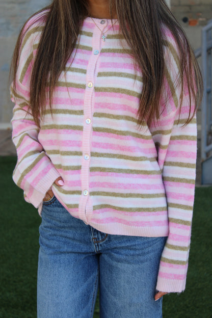 Lux Striped Cardigan