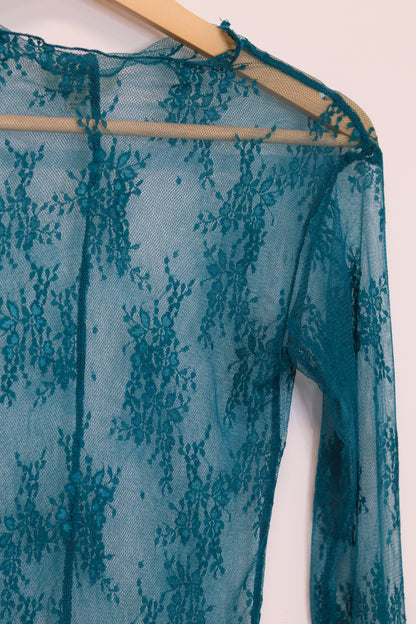 Indifferent Lace Top - Teal