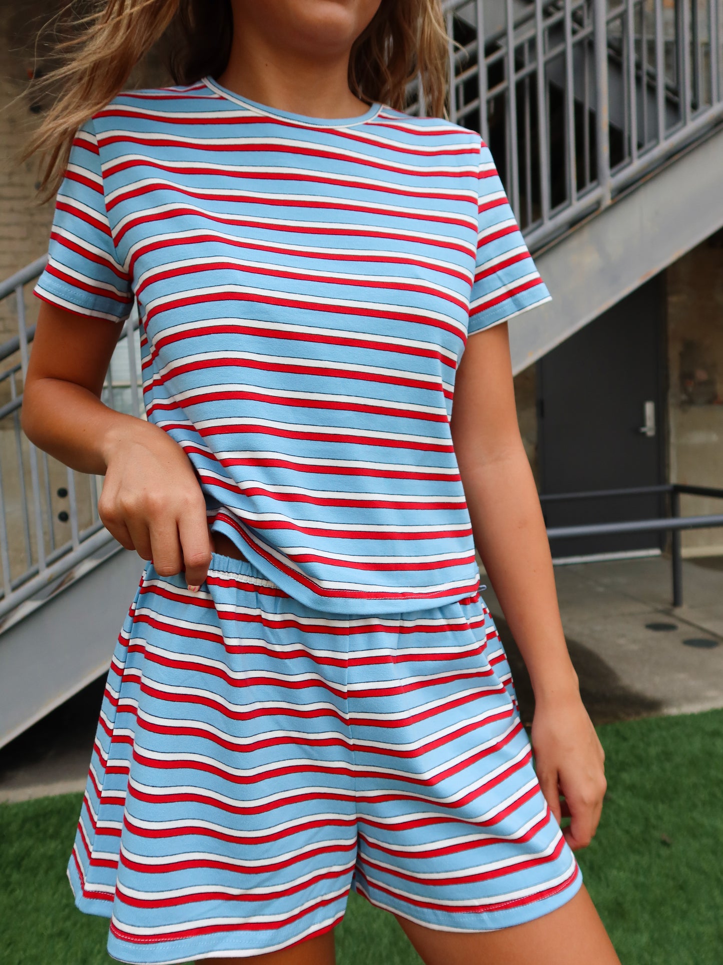 Retro Striped Shorts