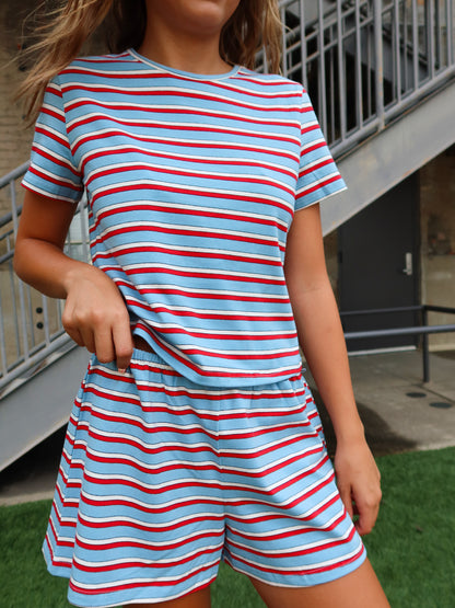 Retro Striped Shorts