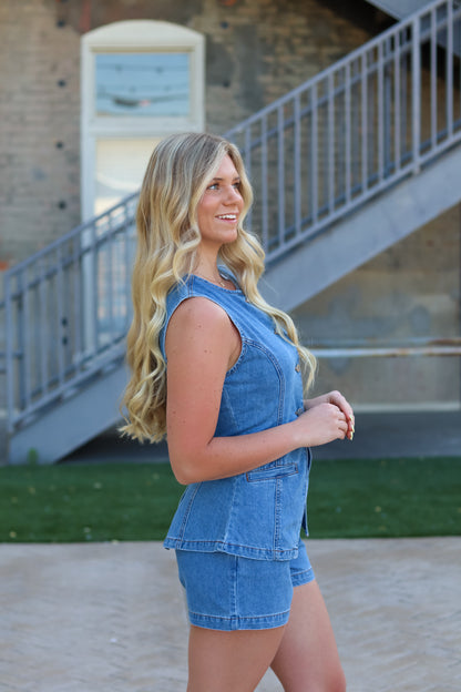 Harlee Denim Short Set