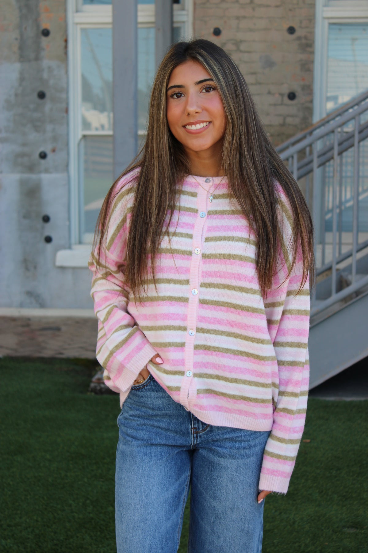Lux Striped Cardigan