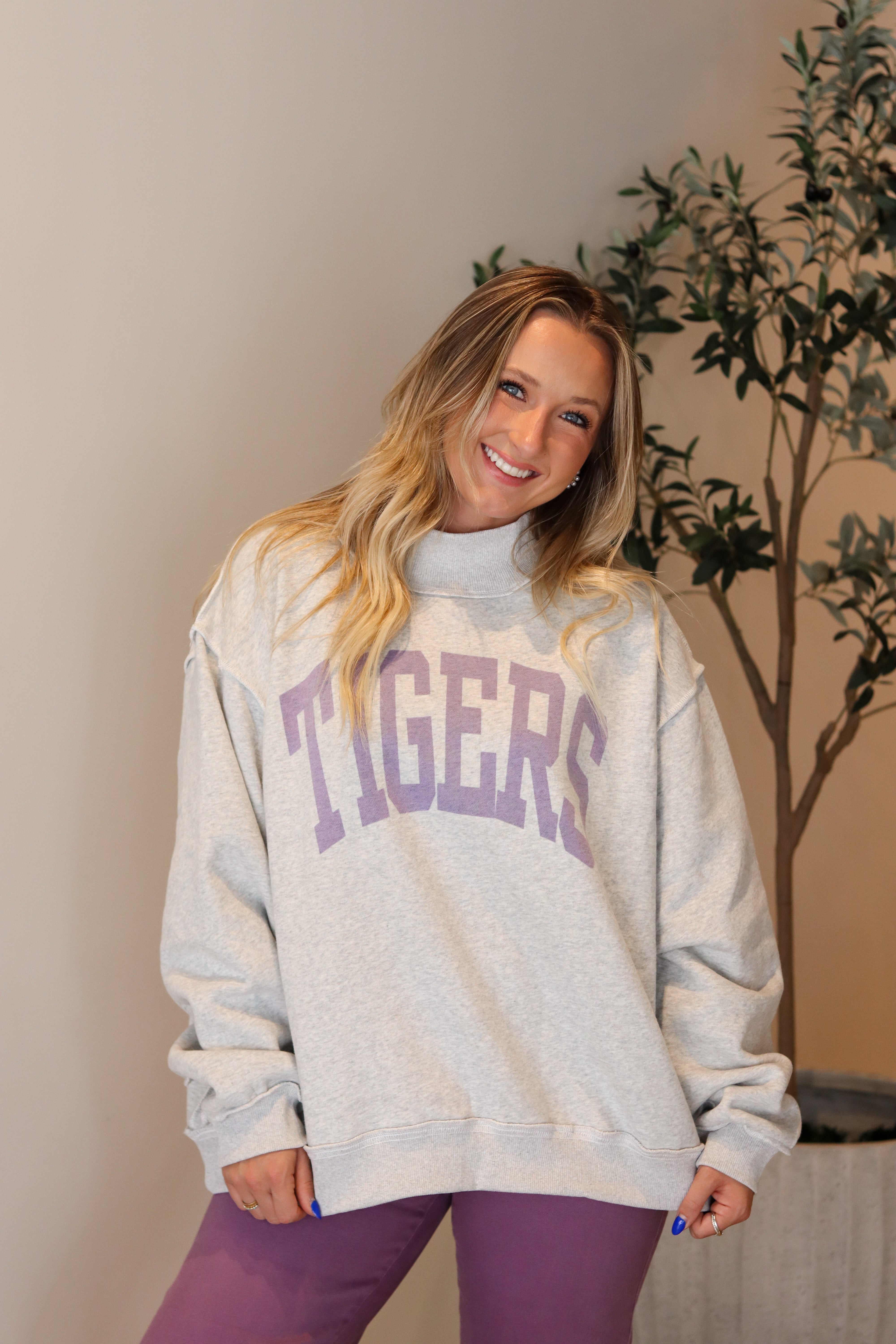 TIGERS Mock Neck – Astraea Boutique